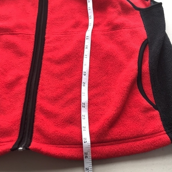 VINTAGE Matrix fashion red fleece sweater vest XL - Picture 6 of 8